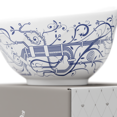 Porcelánová miska Tassen 58products 500 ml Grinning Connected | modrá – použití a design